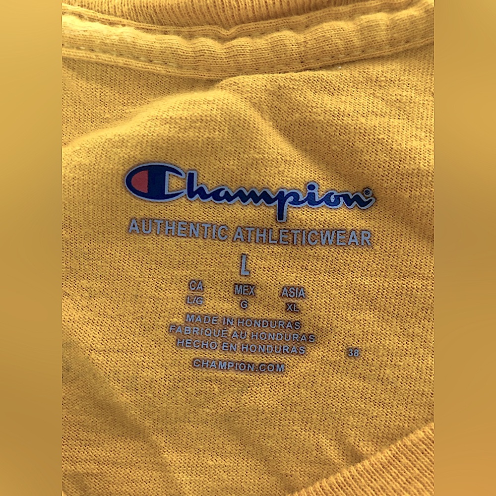 Champion mustard yellow oversized tshirt